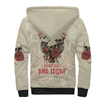 Stuck Between Idk Idc And Idgaf Skull Sherpa Hoodie - Wonder Print Shop