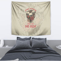 Stuck Between Idk Idc And Idgaf Skull Tapestry - Wonder Print Shop