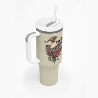 Stuck Between Idk Idc And Idgaf Skull Tumbler With Handle - Wonder Print Shop