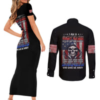 I Am A Grumpy Old Man Couples Matching Short Sleeve Bodycon Dress and Long Sleeve Button Shirt - Wonder Print Shop