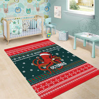 Merry Octomas Christmas Area Rug Xmas Holiday Patterns - Wonder Print Shop