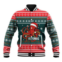 Merry Octomas Christmas Baseball Jacket Xmas Holiday Patterns - Wonder Print Shop