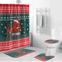 Merry Octomas Christmas Bathroom Set Xmas Holiday Patterns - Wonder Print Shop