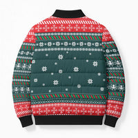 Merry Octomas Christmas Bomber Puffer Jacket Xmas Holiday Patterns - Wonder Print Shop