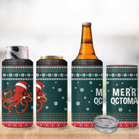 Merry Octomas Christmas 4 in 1 Can Cooler Tumbler Xmas Holiday Patterns - Wonder Print Shop