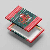Merry Octomas Christmas Canvas Wall Art Xmas Holiday Patterns - Wonder Print Shop