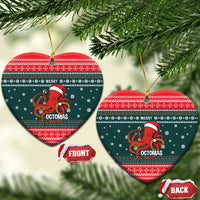 Merry Octomas Christmas Ceramic Ornament Xmas Holiday Patterns - Wonder Print Shop