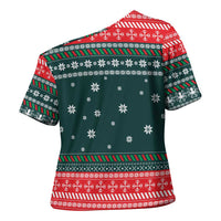 Merry Octomas Christmas Cross Shoulder Shirt Xmas Holiday Patterns - Wonder Print Shop