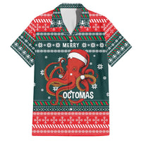Merry Octomas Christmas Family Matching Long Sleeve Bodycon Dress and Hawaiian Shirt Xmas Holiday Patterns - Wonder Print Shop
