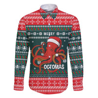 Merry Octomas Christmas Family Matching Long Sleeve Bodycon Dress and Hawaiian Shirt Xmas Holiday Patterns - Wonder Print Shop