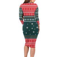 Merry Octomas Christmas Family Matching Long Sleeve Bodycon Dress and Hawaiian Shirt Xmas Holiday Patterns - Wonder Print Shop