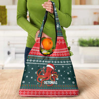 Merry Octomas Christmas Grocery Bag Xmas Holiday Patterns - Wonder Print Shop