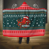 Merry Octomas Christmas Hooded Blanket Xmas Holiday Patterns - Wonder Print Shop