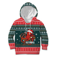 Merry Octomas Christmas Kid Hoodie Xmas Holiday Patterns - Wonder Print Shop
