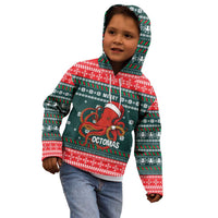 Merry Octomas Christmas Kid Hoodie Xmas Holiday Patterns - Wonder Print Shop