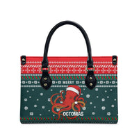 Merry Octomas Christmas Leather Bag Xmas Holiday Patterns - Wonder Print Shop