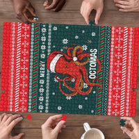 Merry Octomas Christmas Puzzle Xmas Holiday Patterns - Wonder Print Shop