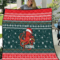 Merry Octomas Christmas Quilt Xmas Holiday Patterns - Wonder Print Shop