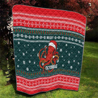 Merry Octomas Christmas Quilt Xmas Holiday Patterns - Wonder Print Shop
