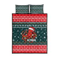 Merry Octomas Christmas Quilt Bed Set Xmas Holiday Patterns - Wonder Print Shop