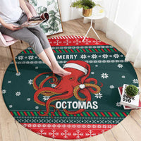 Merry Octomas Christmas Round Carpet Xmas Holiday Patterns - Wonder Print Shop