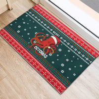 Merry Octomas Christmas Rubber Doormat Xmas Holiday Patterns - Wonder Print Shop