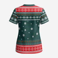 Merry Octomas Christmas Scrub Top Xmas Holiday Patterns - Wonder Print Shop