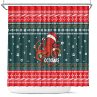 Merry Octomas Christmas Shower Curtain Xmas Holiday Patterns - Wonder Print Shop