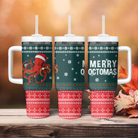 Merry Octomas Christmas Tumbler With Handle Xmas Holiday Patterns - Wonder Print Shop