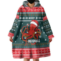 Merry Octomas Christmas Wearable Blanket Hoodie Xmas Holiday Patterns - Wonder Print Shop