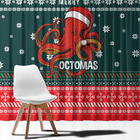 Merry Octomas Christmas Window Curtain Xmas Holiday Patterns - Wonder Print Shop
