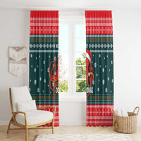 Merry Octomas Christmas Window Curtain Xmas Holiday Patterns - Wonder Print Shop