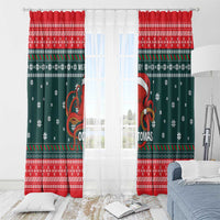 Merry Octomas Christmas Window Curtain Xmas Holiday Patterns - Wonder Print Shop
