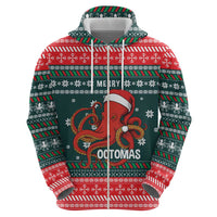 Merry Octomas Christmas Zip Hoodie Xmas Holiday Patterns - Wonder Print Shop