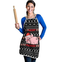 Merry Pigmas Christmas Apron Xmas Holiday Patterns - Wonder Print Shop