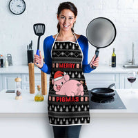 Merry Pigmas Christmas Apron Xmas Holiday Patterns - Wonder Print Shop