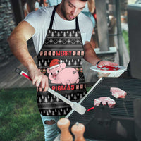 Merry Pigmas Christmas Apron Xmas Holiday Patterns - Wonder Print Shop