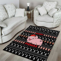 Merry Pigmas Christmas Area Rug Xmas Holiday Patterns - Wonder Print Shop