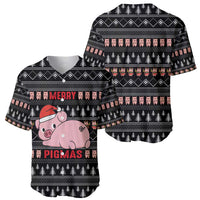 Merry Pigmas Christmas Baseball Jersey Xmas Holiday Patterns - Wonder Print Shop