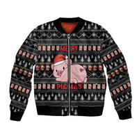 Merry Pigmas Christmas Bomber Jacket Xmas Holiday Patterns - Wonder Print Shop