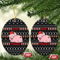 Merry Pigmas Christmas Ceramic Ornament Xmas Holiday Patterns - Wonder Print Shop