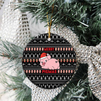 Merry Pigmas Christmas Ceramic Ornament Xmas Holiday Patterns - Wonder Print Shop