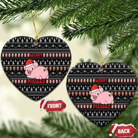 Merry Pigmas Christmas Ceramic Ornament Xmas Holiday Patterns - Wonder Print Shop