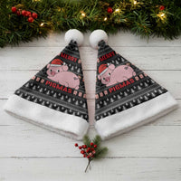 Merry Pigmas Christmas Santa Hat Xmas Holiday Patterns - Wonder Print Shop