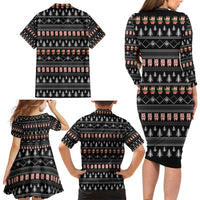 Merry Pigmas Christmas Family Matching Long Sleeve Bodycon Dress and Hawaiian Shirt Xmas Holiday Patterns - Wonder Print Shop
