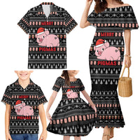 Merry Pigmas Christmas Family Matching Mermaid Dress and Hawaiian Shirt Xmas Holiday Patterns - Wonder Print Shop