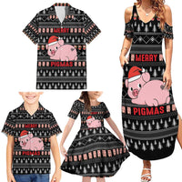 Merry Pigmas Christmas Family Matching Summer Maxi Dress and Hawaiian Shirt Xmas Holiday Patterns - Wonder Print Shop