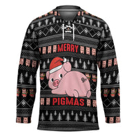 Merry Pigmas Christmas Hockey Jersey Xmas Holiday Patterns - Wonder Print Shop