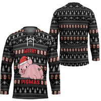 Merry Pigmas Christmas Hockey Jersey Xmas Holiday Patterns - Wonder Print Shop