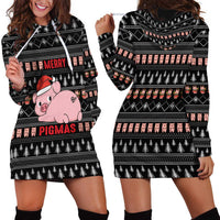 Merry Pigmas Christmas Hoodie Dress Xmas Holiday Patterns - Wonder Print Shop